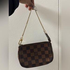 Authentic Louis Vuitton Damier Ebene Mini Pochette